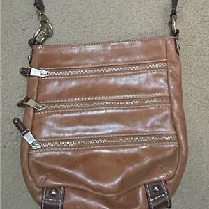 Chic Brown Leather Crossbody Bag